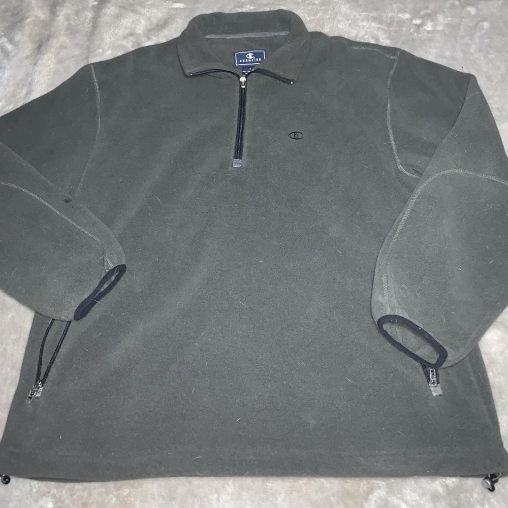 Champion Pullover Fleece Jacket 1/4 Zip Size Large